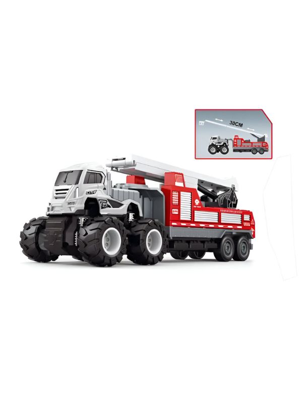 Fire Rescue Transport Truck Toy for Kids – Sturdy Emergency Vehicle Toy for Boys & Girls | Imaginative Play Gift LMI13854.