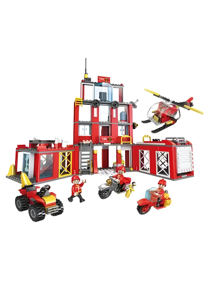 Fire Titan X - Ultimate Multi-Force Fire Rescue Fleet with Aerial & Ground Command | Building Block games for kids - TV844