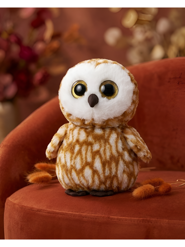 Fluffy Brown Owl Plush Toy 8 Inch ST14769.