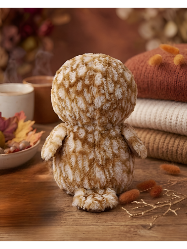 Fluffy Brown Owl Plush Toy 8 Inch ST14769.