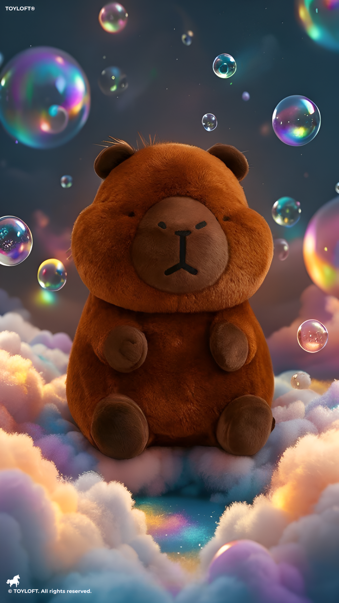 Fluffy Capybara Plush Toy 8 Inch ST14872.