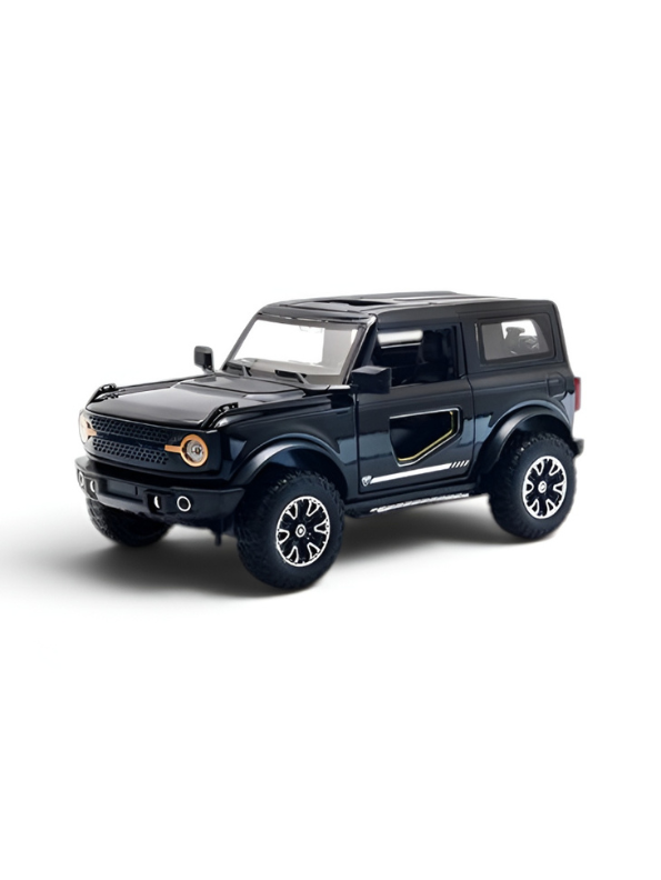 Ford Bronco Diecast Model Car – Black 1:24 Detailed Metal Collectible with Opening Doors TV7289
