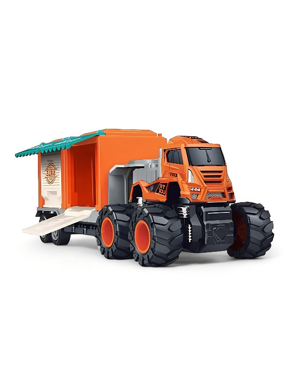 Friction Ice Cream Trailer Metal Truck - Orange (L-J-99) - Toyloft