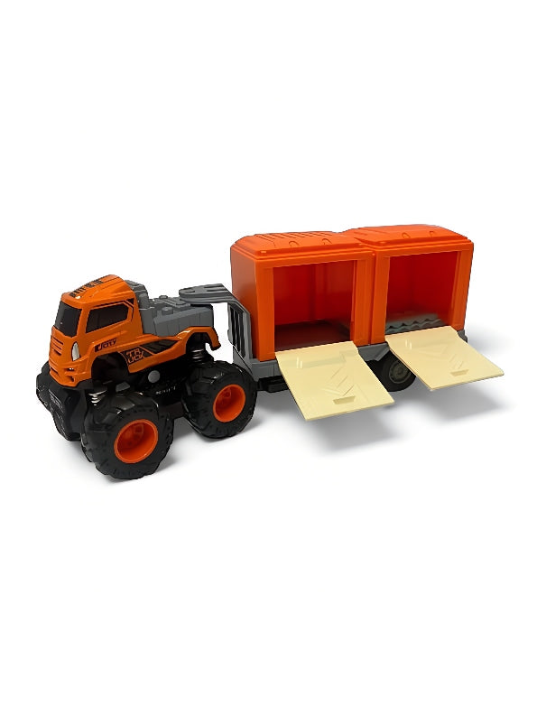 Friction Ice Cream Trailer Metal Truck - Orange (L-J-99) - Toyloft