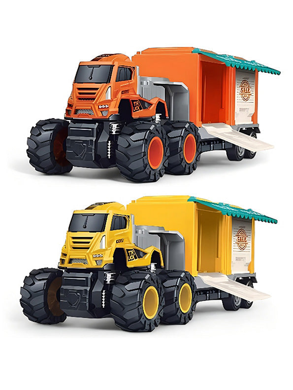 Friction Ice Cream Trailer Metal Truck - Orange (L-J-99) - Toyloft