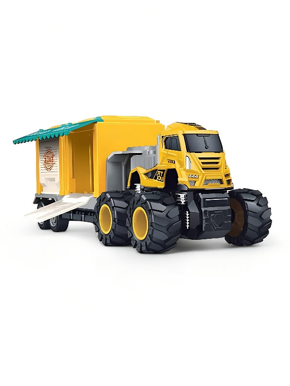 Friction Ice Cream Trailer Metal Truck - Yellow (L-J-99) - Toyloft