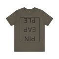 Funny Unisex Jersey Short Sleeve Tee - 'PIN EAP PLE' Design