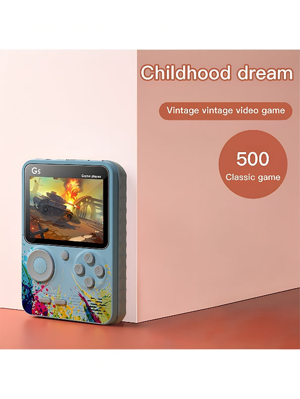 G5 Best Handheld Gaming Console 500 Games - Blue - Toyloft