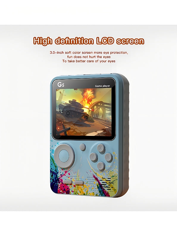 G5 Best Handheld Gaming Console 500 Games - Blue - Toyloft