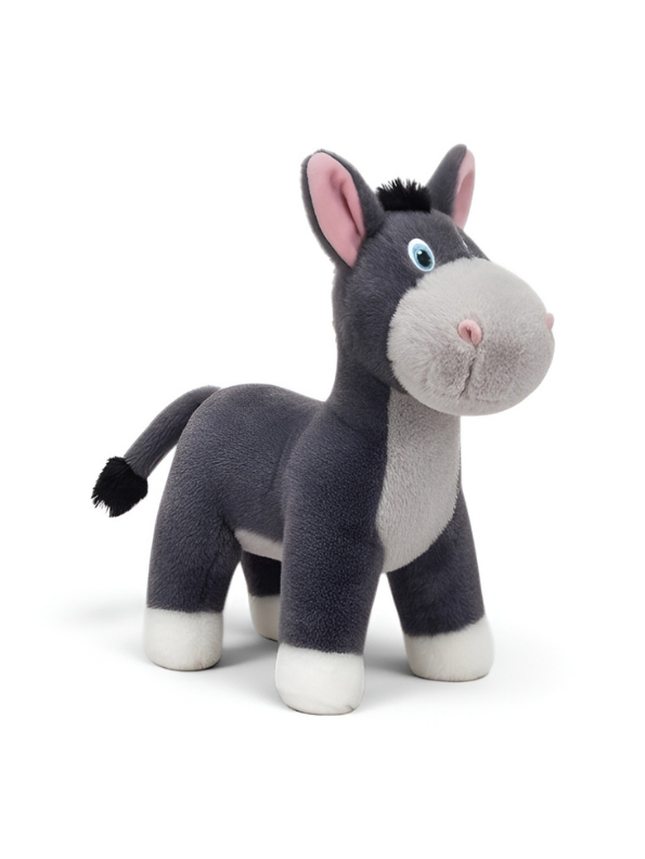 Gray Donkey Plush Stuffed Animal – 8-Inch Cute Soft Farm Animal Toy for Toddlers and Kids ST16475
