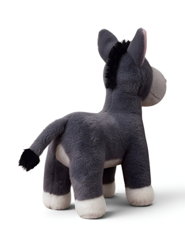 Gray Donkey Plush Stuffed Animal – 8-Inch Cute Soft Farm Animal Toy for Toddlers and Kids ST16475