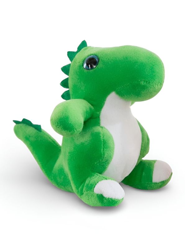 Green Cute T-Rex Dinosaur Plush Toy – 7-Inch Soft Stuffed Dino with Blue Glitter Eyes for Kids & Toddlers ST11930