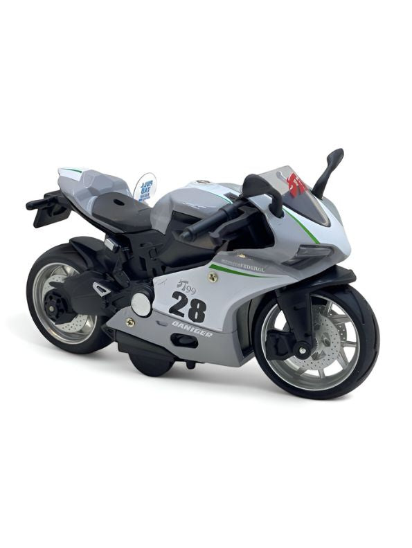 Grey - R1 Sport Diecast Metal Bike Model - Collectible 1:12 Scale Motorcycle | MD-N-24.