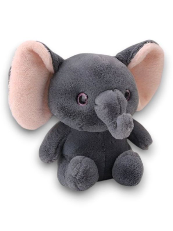GREY - TinyTusk - 10Inch Elephant Plush Toy | Soft Stuffed Animal Doll Big Ears & Long Nose for Kids -MS14451
