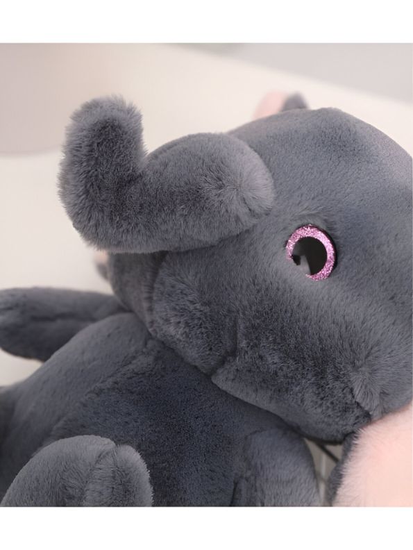 GREY - TinyTusk - 10Inch Elephant Plush Toy | Soft Stuffed Animal Doll Big Ears & Long Nose for Kids -MS14451