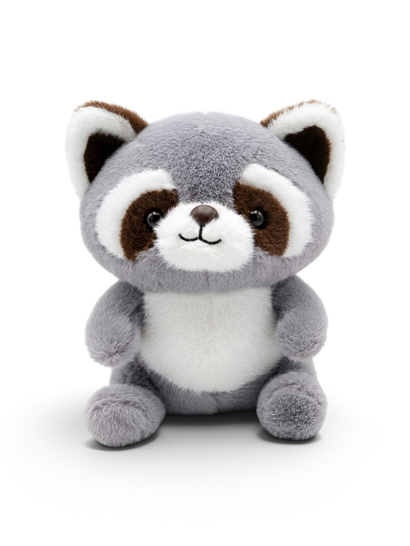 Grey Raccoon Stuffed Animal Plush – 8” Ultra-Soft Kawaii Plushie, Cute Animal Toy for Kids and Toddlers ST16509