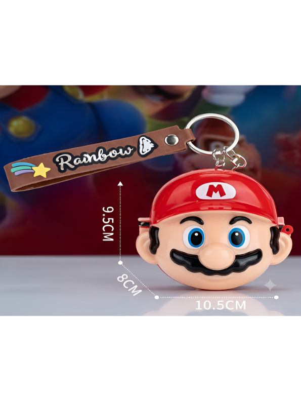 Gyro Launcher Keychain Set – 2-Piece Cartoon Spinner Top Toys with Premium Rainbow Backpack Straps TV4709.