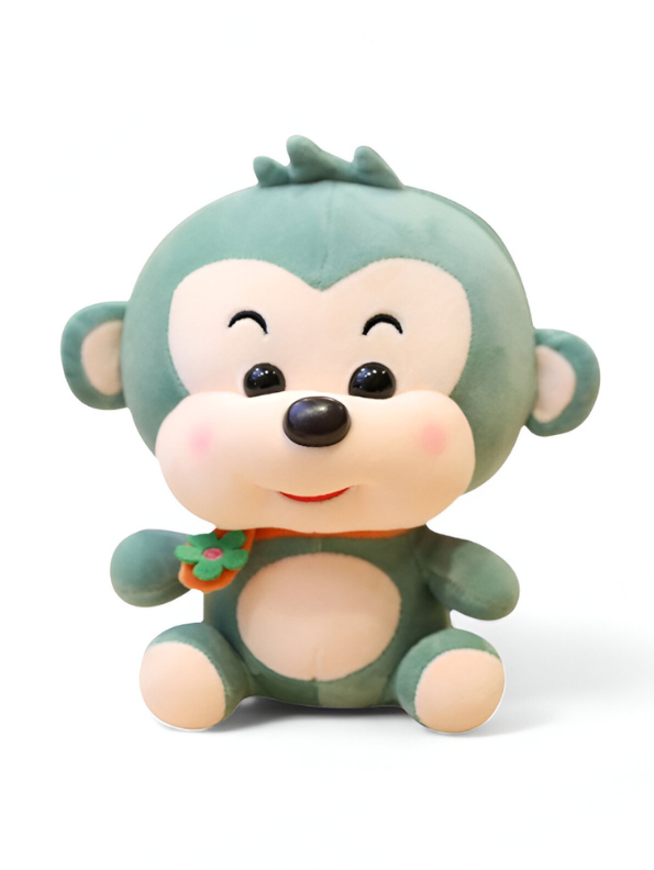Happy Green Monkey Plush Toy | Cuddly Stuffed Animal Soft Toy For Kids ST14144