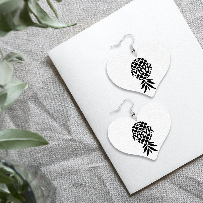 Heart Shape Leather Earrings