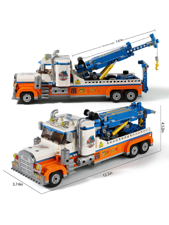 Heavy-Duty Tow Truck Building Kit – Technic Engineering Construction Set MD336