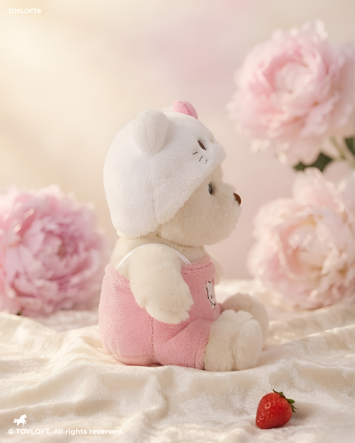 Hello Kitty Teddy Bear Plushie | 8 Inch Cute Soft Teddy Bear in Pink Hello Kitty Outfit ST15739