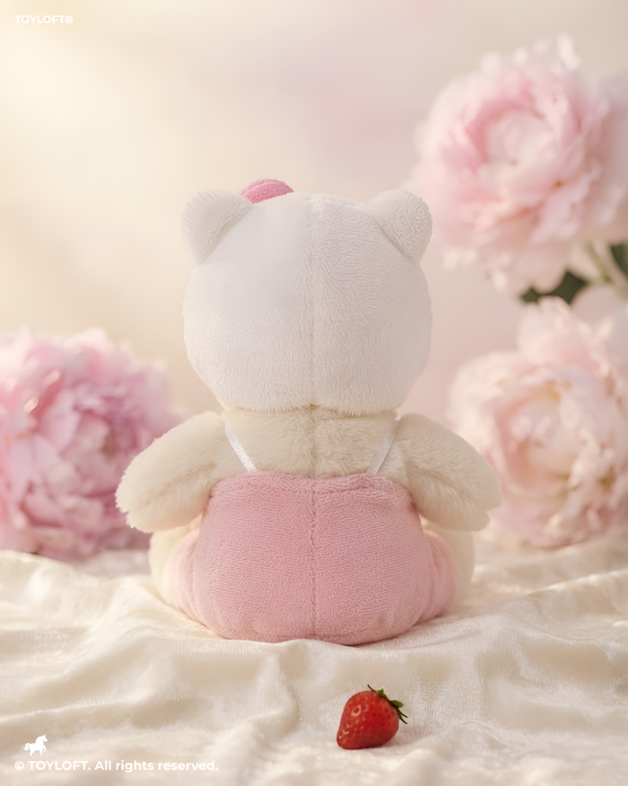 Hello Kitty Teddy Bear Plushie | 8 Inch Cute Soft Teddy Bear in Pink Hello Kitty Outfit ST15739