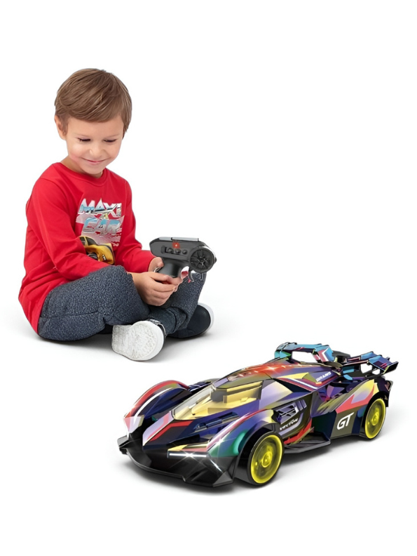 High-Speed 4WD RC Drift Racing Car with LED Lights and Spray Exhaust Function TV7166