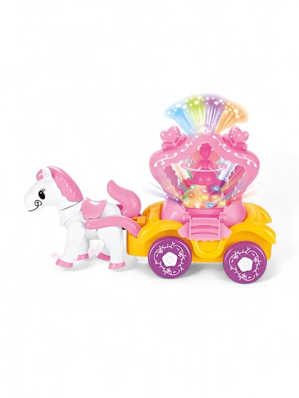 Horse Carriage Toy For Kids - Pink (MS-O-24) - Toyloft