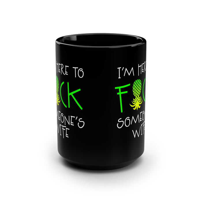 Humorous Black Mug - 15oz, Perfect Gift for Friends and Parties