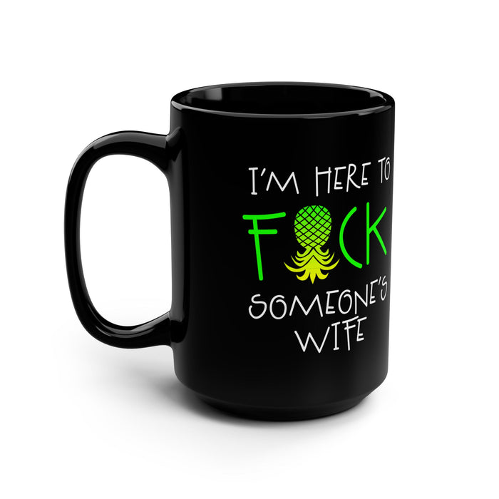 Humorous Black Mug - 15oz, Perfect Gift for Friends and Parties