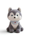 Husky Plush Dog Toy – 10-Inch Soft Stuffed Animal Puppy with Heart Bandana for Toddlers and Kids