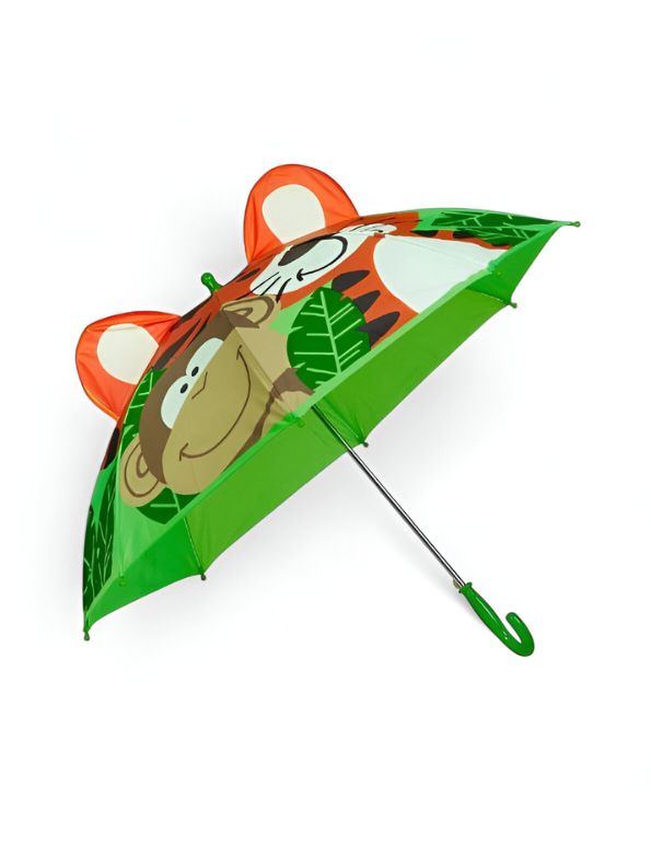 Jungle Safari - Kids Umbrella with Tiger and Monkey Design |  Fun & Durable Umbrella for Children NOV6221.