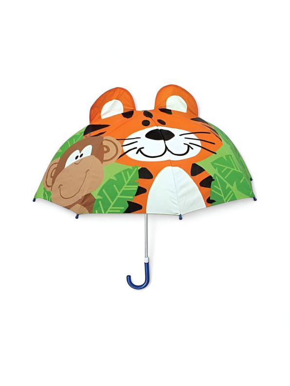 Jungle Safari - Kids Umbrella with Tiger and Monkey Design |  Fun & Durable Umbrella for Children NOV6221.
