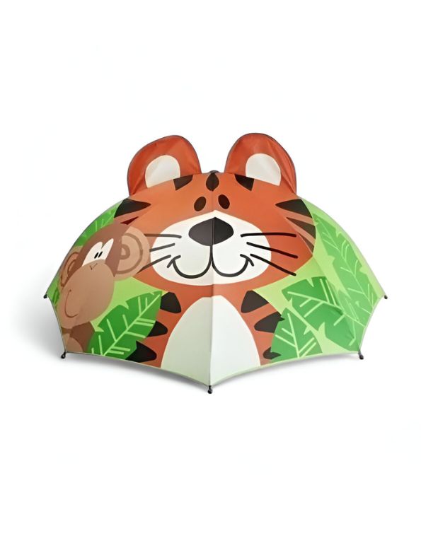 Jungle Safari - Kids Umbrella with Tiger and Monkey Design |  Fun & Durable Umbrella for Children NOV6221.