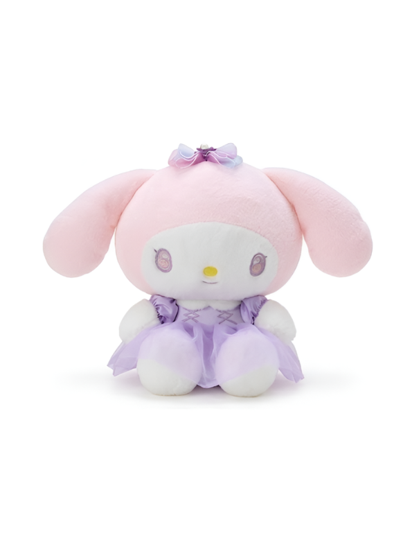 Kawaii 10 Inch My Melody Plush Toy with Purple Lace Dress ST16646.