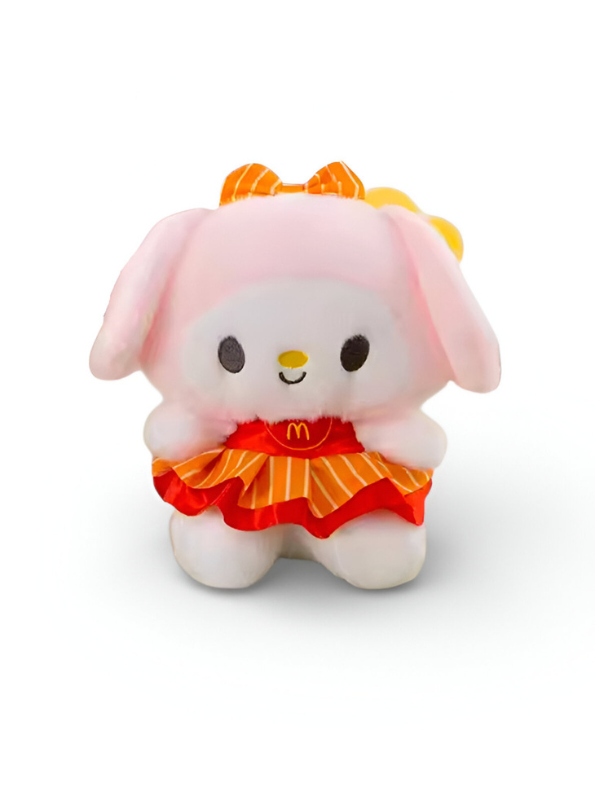 Kawaii McDonald's Red Dress Sanrio Style Plushie – 8-Inch Cute Collectible Soft Toy ST15964.