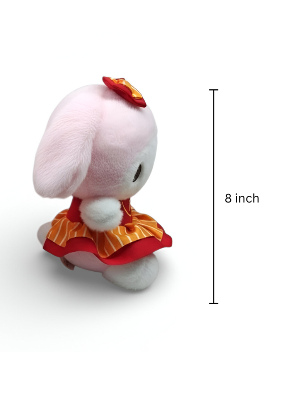Kawaii McDonald's Red Dress Sanrio Style Plushie – 8-Inch Cute Collectible Soft Toy ST15964.