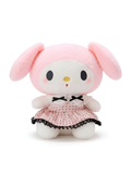 Kawaii Pink Rabbit Plush Doll – 10-Inch Soft Stuffed Animal Wearing Pink Polka Dot Dress with Black Bows ST15737