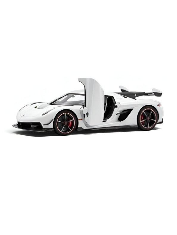 Koenigsegg Jesko Diecast Model Car 1:32 Scale with Acrylic Display Case White MD526.