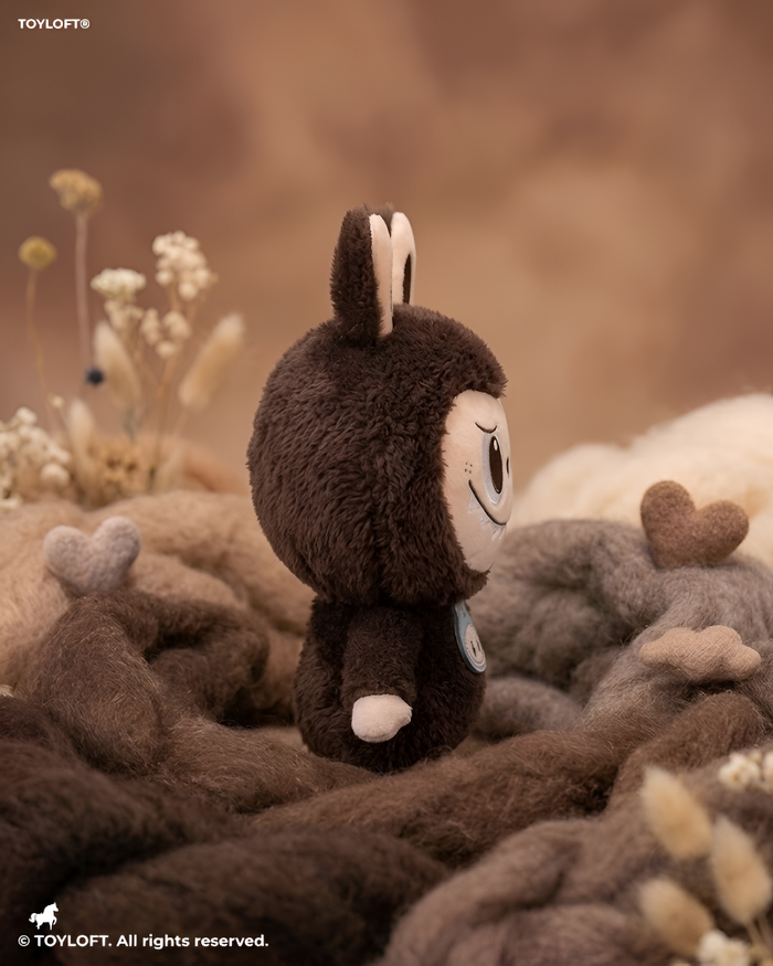 Labubu Monster Series Brown 8" Cute Bunny Plush Toy Doll ST15568