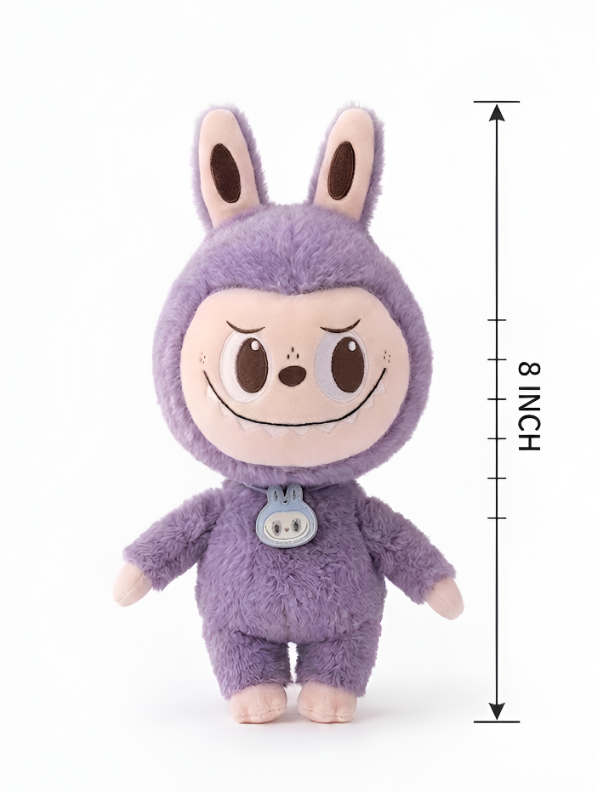 Labubu Monster Series Lavender 8" Cute Bunny Plush Toy Doll ST15568
