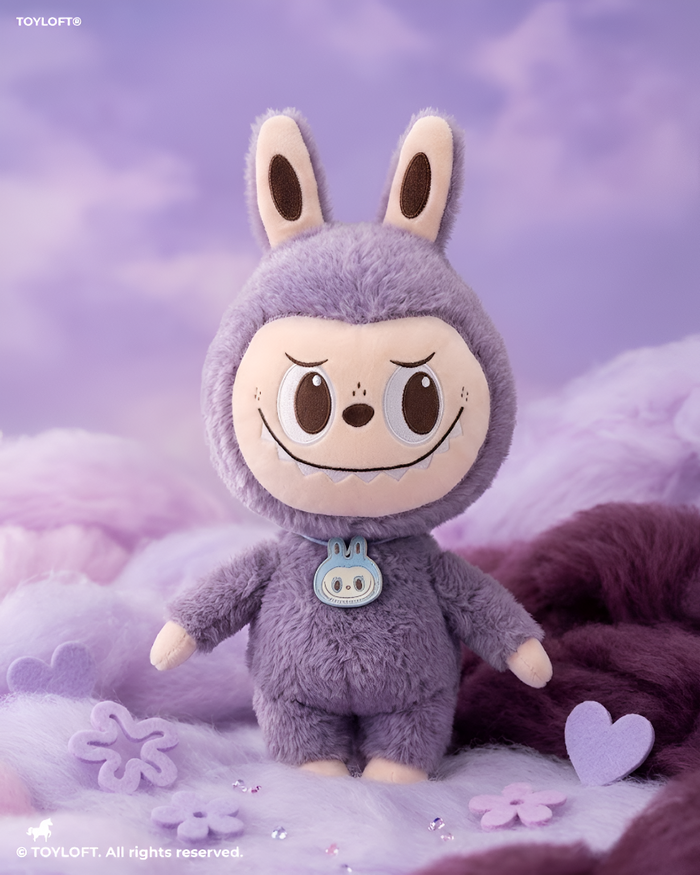 Labubu Monster Series Lavender 8" Cute Bunny Plush Toy Doll ST15568