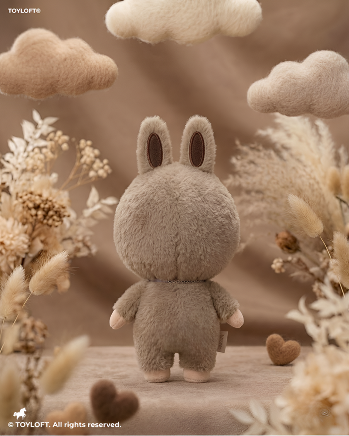 Labubu Monster Series Light Brown 8" Cute Bunny Plush Toy Doll ST15568