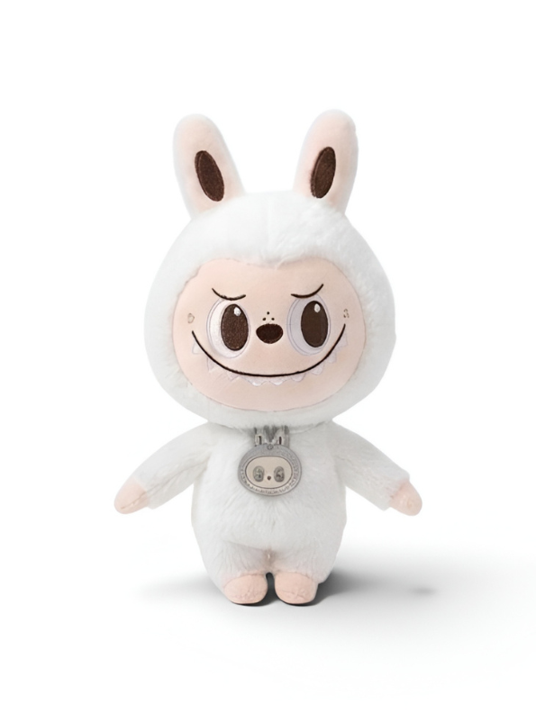 Labubu Monster Series White 8" Cute Bunny Plush Toy Doll ST15568