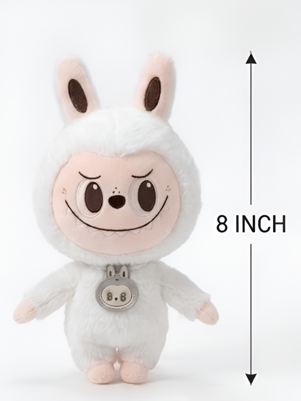 Labubu Monster Series White 8" Cute Bunny Plush Toy Doll ST15568