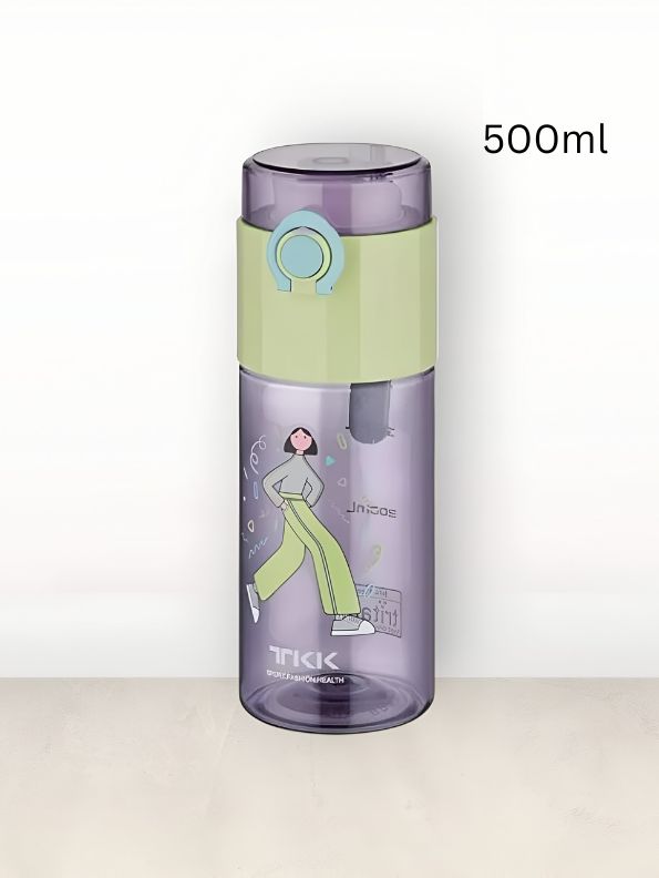 Lady Print Water Bottle  –  500ml Feminine Design Water Bottle for Girls | Durable, Cute & Leak-Proof NOV3300.