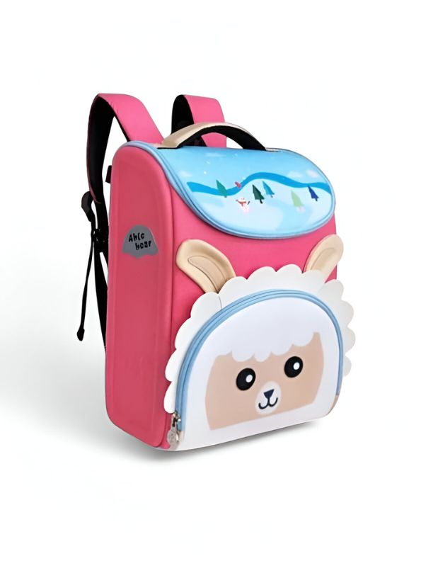Lambie - Lamb Face Kids Backpack for School, College & Kindergarten | Cute Bag for Girls & Boys NOV5581.