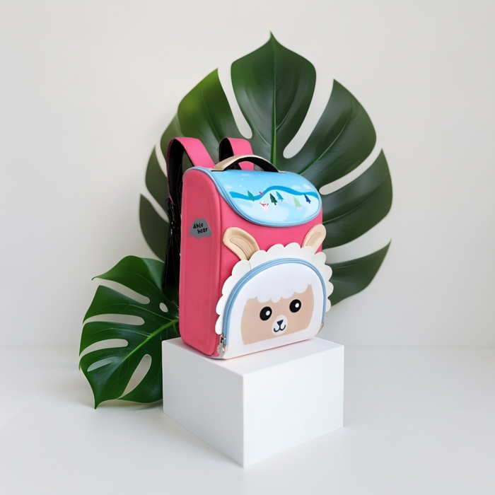 Lambie - Lamb Face Kids Backpack for School, College & Kindergarten | Cute Bag for Girls & Boys NOV5581.