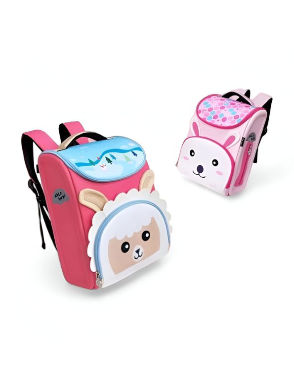 Lambie - Lamb Face Kids Backpack for School, College & Kindergarten | Cute Bag for Girls & Boys NOV5581.