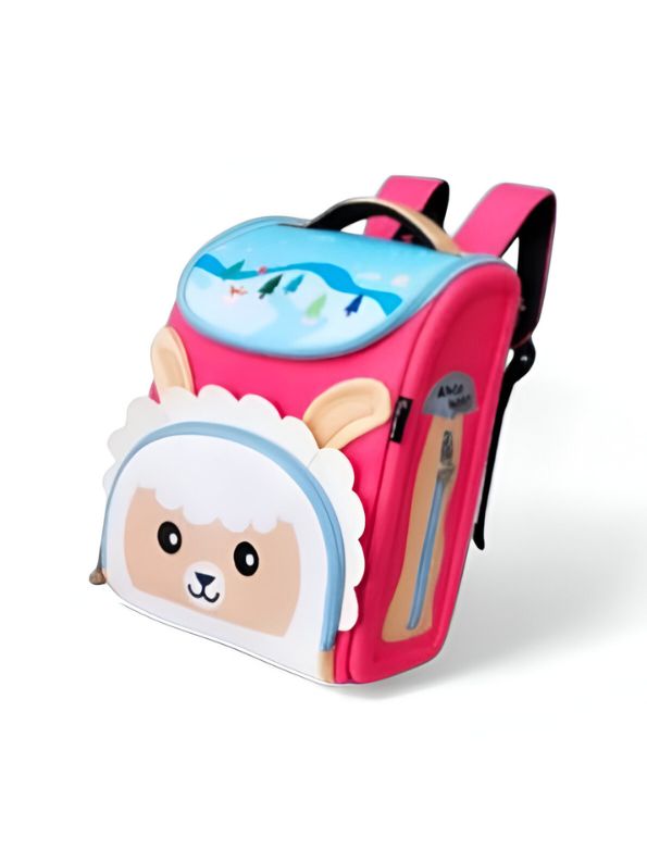Lambie - Lamb Face Kids Backpack for School, College & Kindergarten | Cute Bag for Girls & Boys NOV5581.